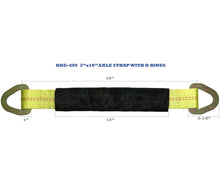 DKG-400 2" X 18" Tie Down Tow Axle Strap with D Ring–Pack of 4