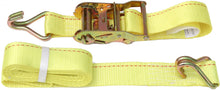 2" X 16' DKG Double J Hook Strap with Ratchet Tie Down - Cargo Ratchet Straps with J HooksDurable Steel Hook – Reliable Load Strap Webbing – Industrial Grade Weather Resistant Tie Down
